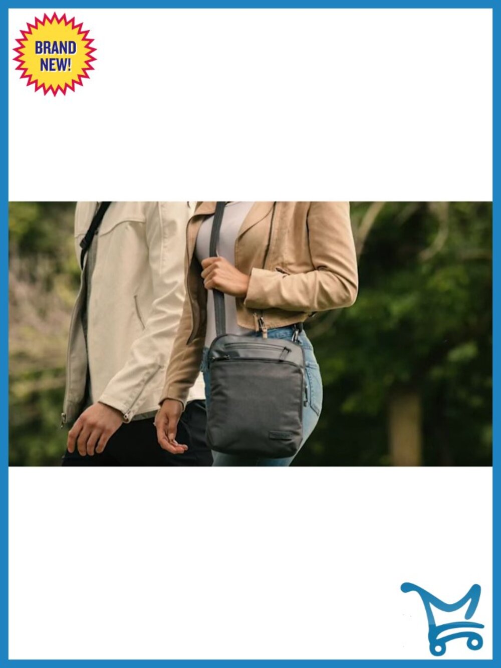 Anti-Theft Crossbody Bag with RFID Blocking, Adjustable Strap - Picture 6 of 6